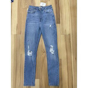 Forever 21 High-Rise Distressed Skinny Jeans Size 25 NWT